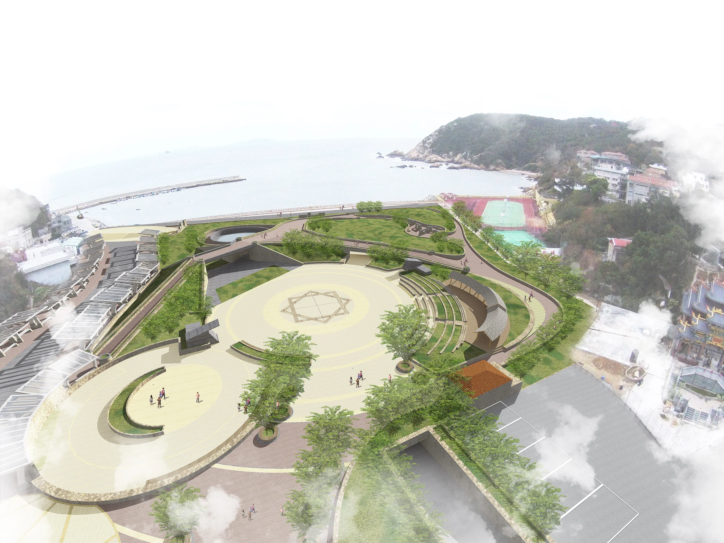 先從空中閱讀公園的整體關係｜設計模擬