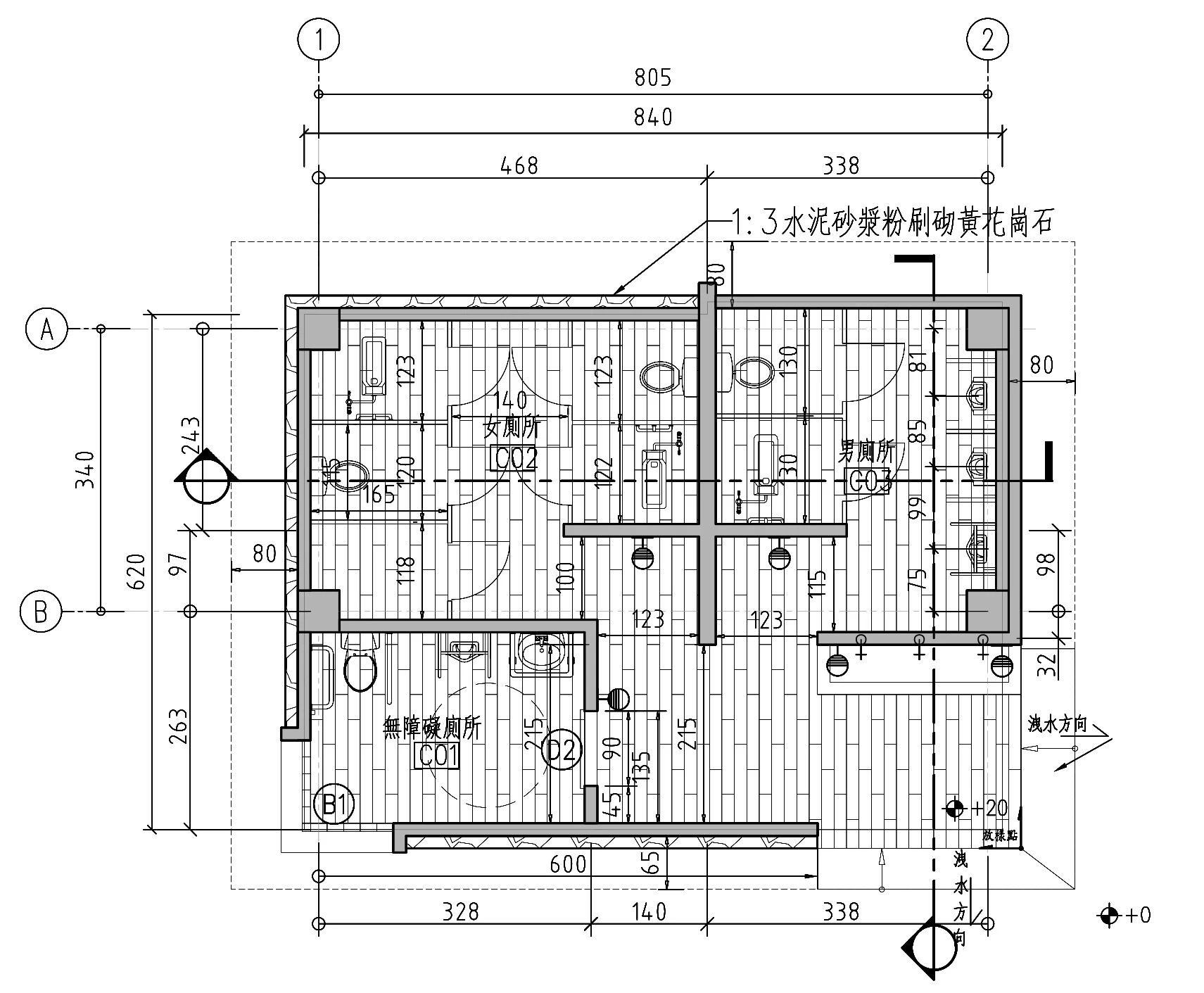 公共廁所 C 棟平面圖｜圖面